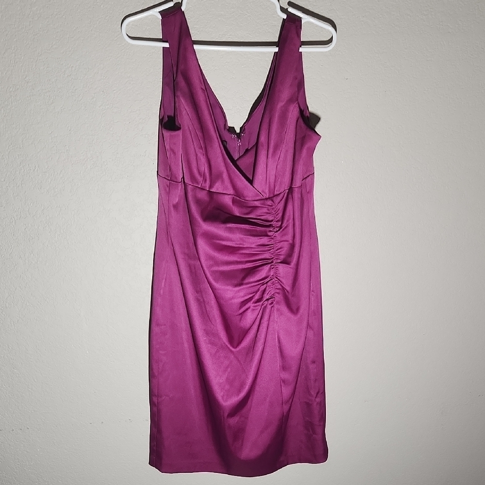 Jones Wear Dress Formal Purple Asymmetrical Ruched
